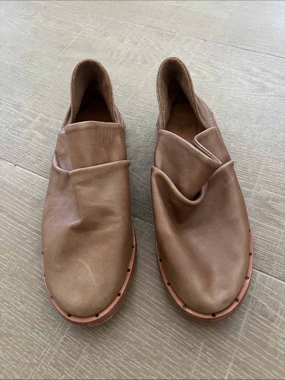 beek Brown Leather Puffin Ankle Booties